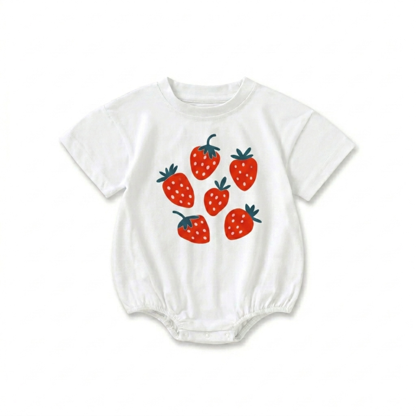 Strawberry Organic Cotton Bubble Romper