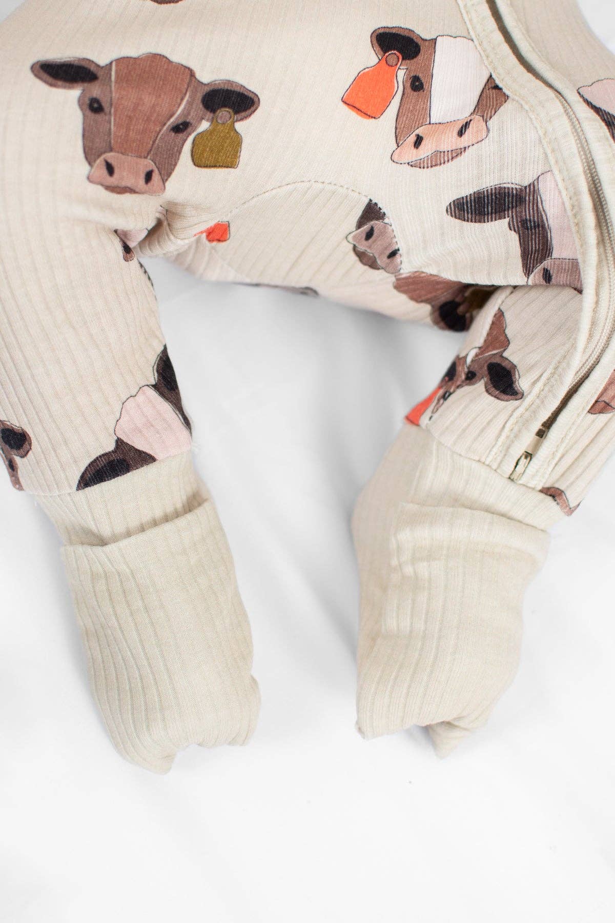 Cattle Buddy Baby Ribbed Cotton Zippy