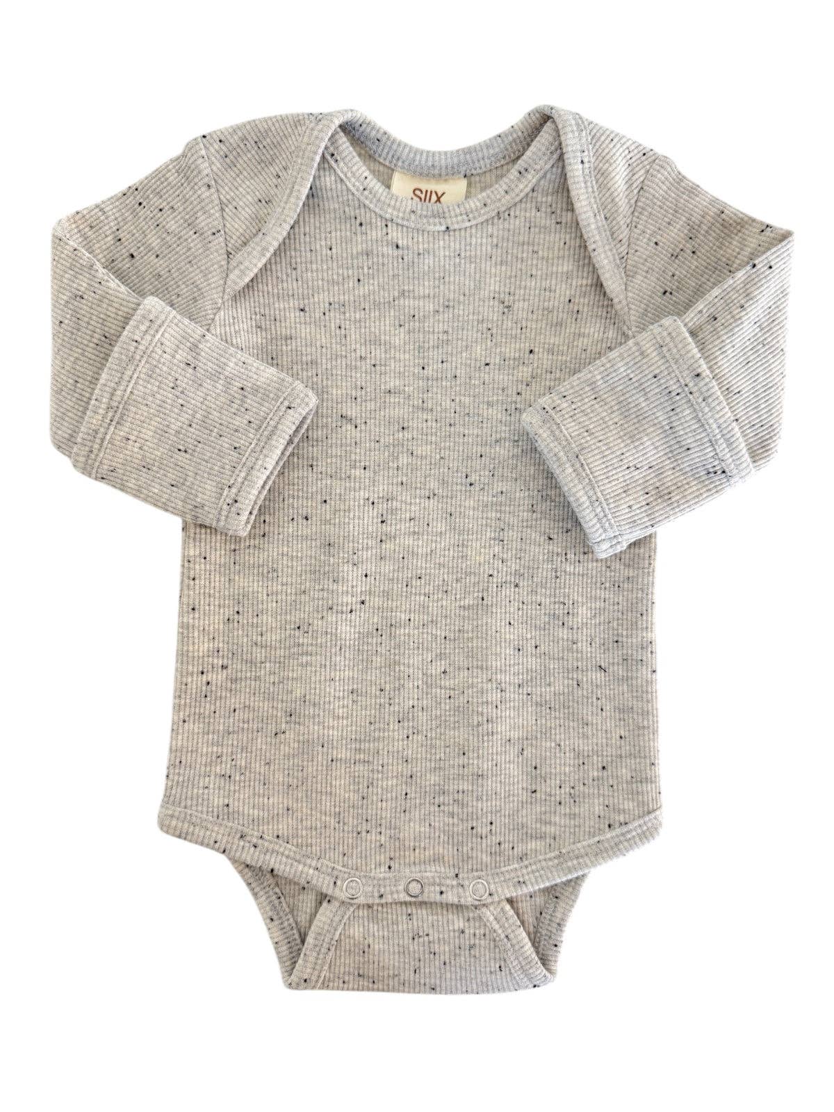 Heather Speckle / Long Sleeve Bodysuit