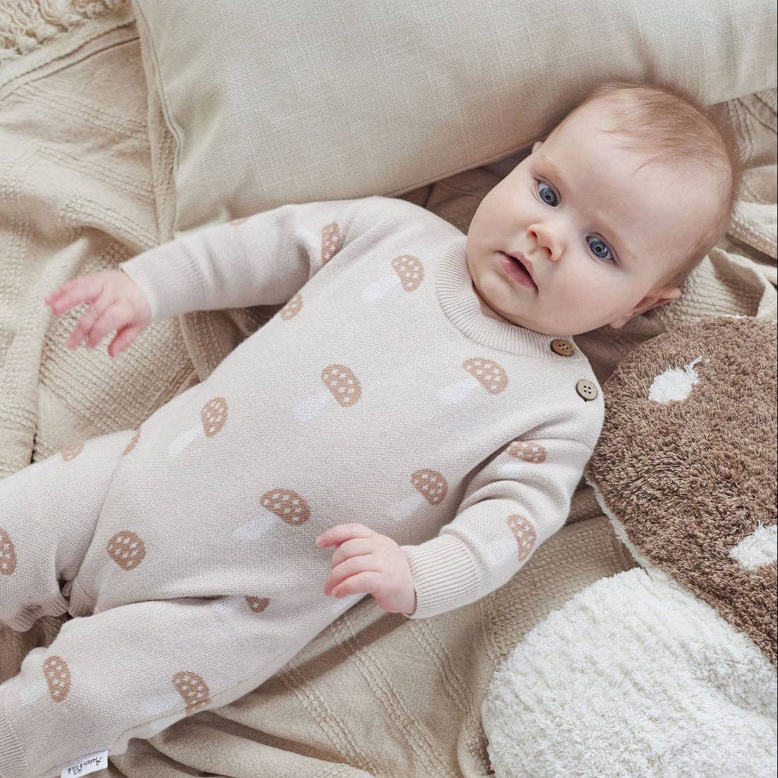Mushroom Knit Romper