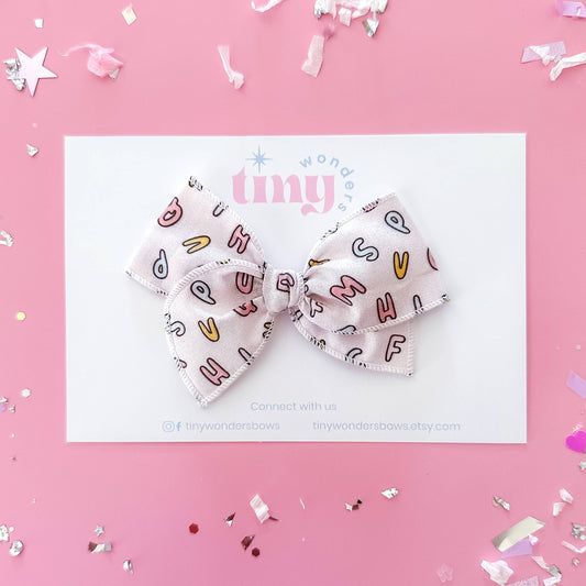 Alphabets Hair Bow