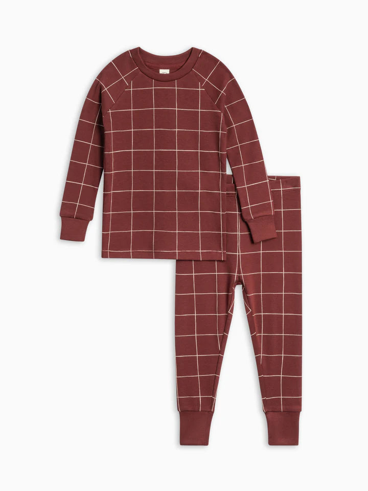 2 Piece Long Sleeve Jammie Set Holiday Cranberry