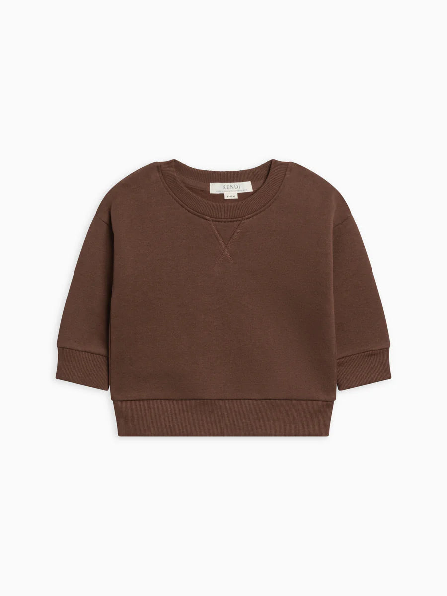 Chestnut Georgie Fleece Pullover Sweatshirt