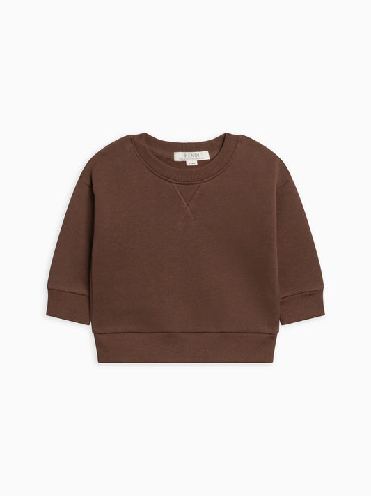 Chestnut Georgie Fleece Pullover Sweatshirt