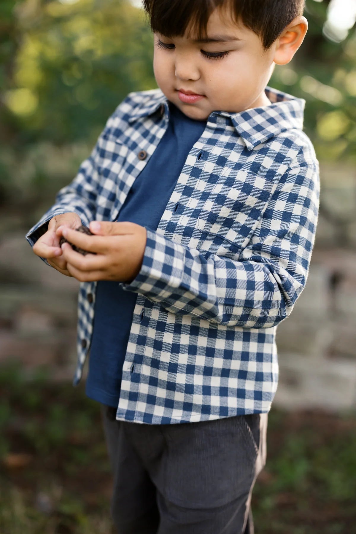 Hugo Flannel Long Sleeve Collared Button Down Shirt
