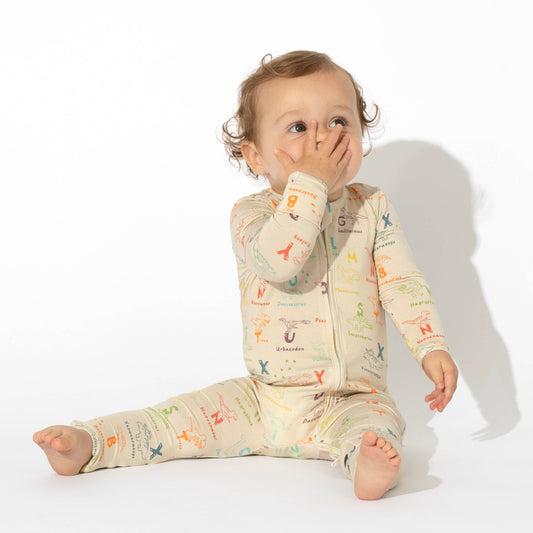 Dino ABC's Baby Bamboo Convertible Footie