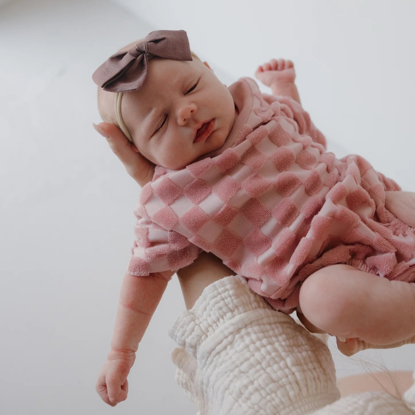 Terry T-Shirt Romper (Sea Pink)