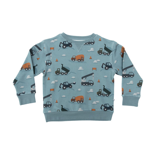 Slate Blue Construction Pullover