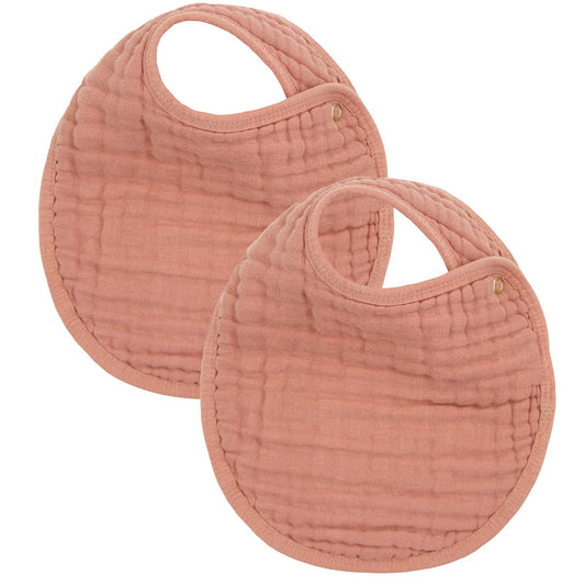 Cloud Muslin™ Bib 2 Pack Rose
