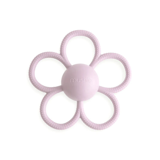 Daisy Rattle Teether Soft Lilac