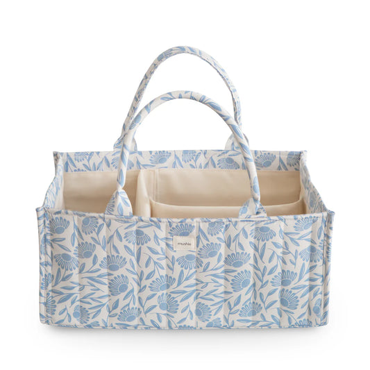 Diaper Caddy Blue Flowers