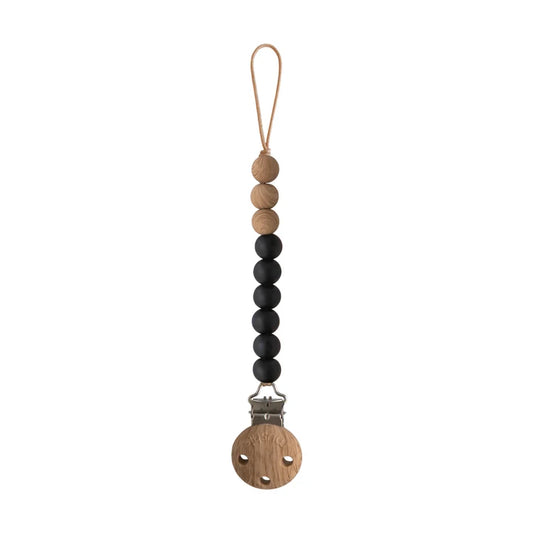 Eva Silicone Pacifier Clip Black