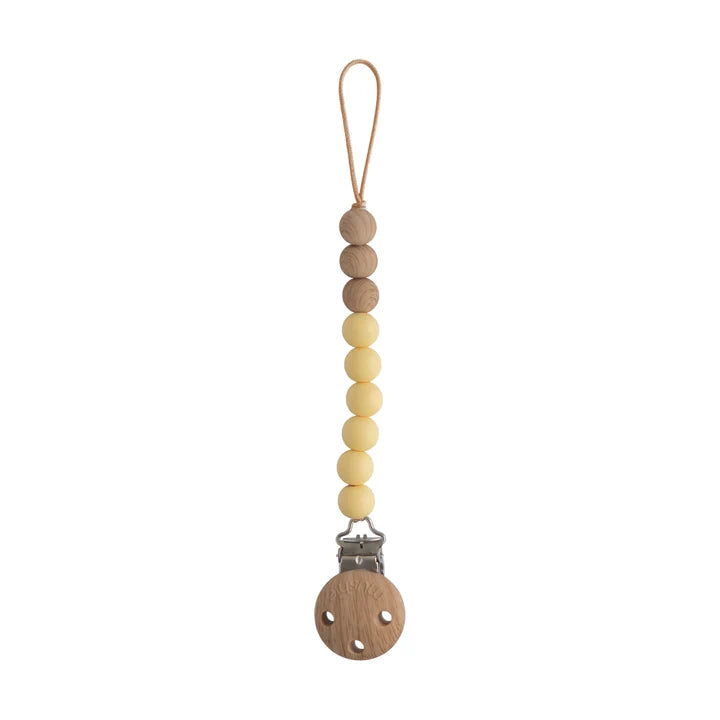 Eva Silicone Pacifier Clip Muted Yellow