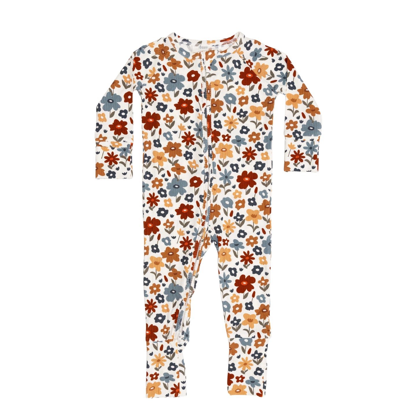 Autumn Meadow Small Ribbed Zip Romper