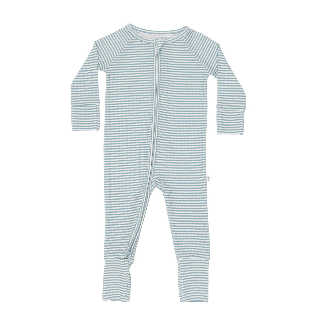 Stone Small Stripe Ribbed Zip Romper