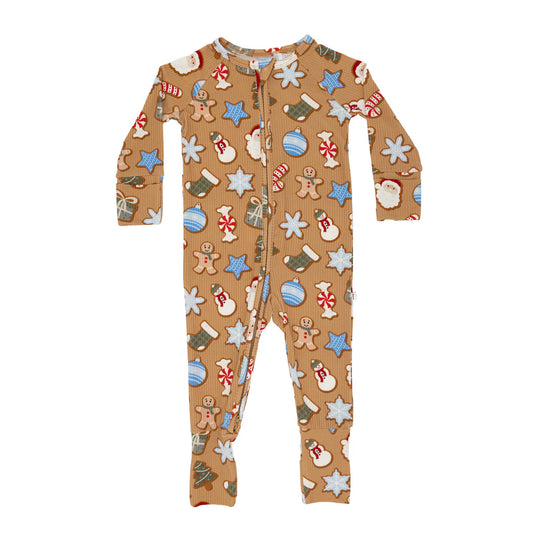 Sugar Cookies Small Ribbed Zipped Romper