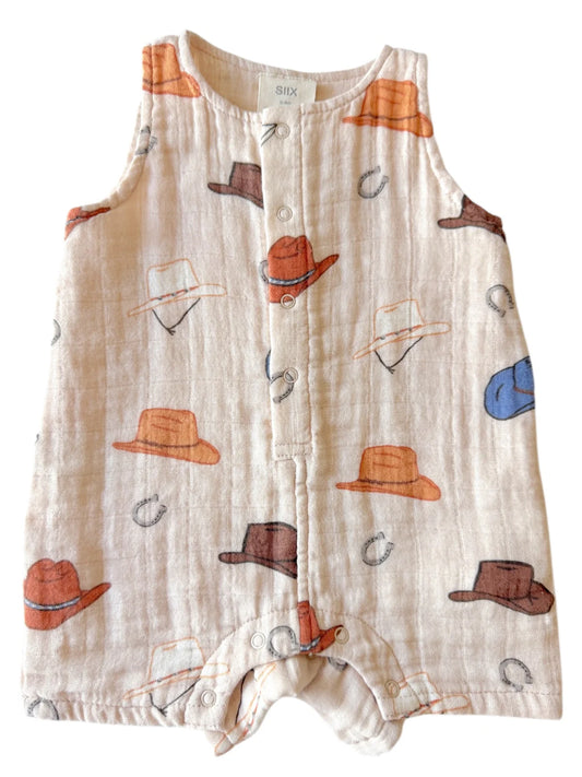 Western Shortie Muslin Romper