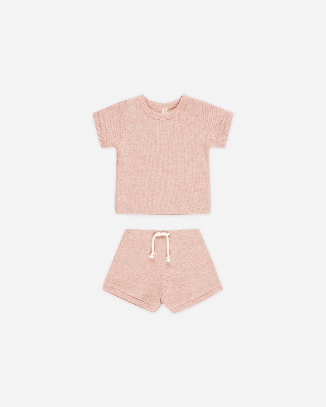 Ribbed Shortie Set Rose