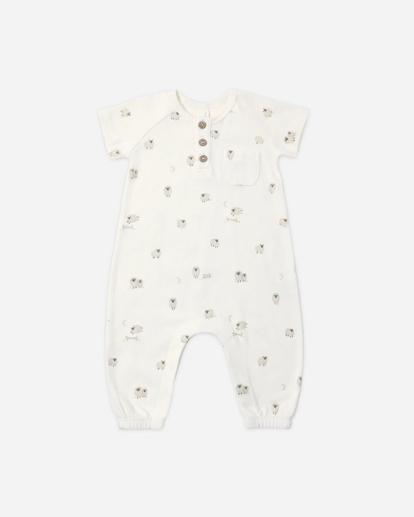 Short Sleeve Jumpsuit Sheep