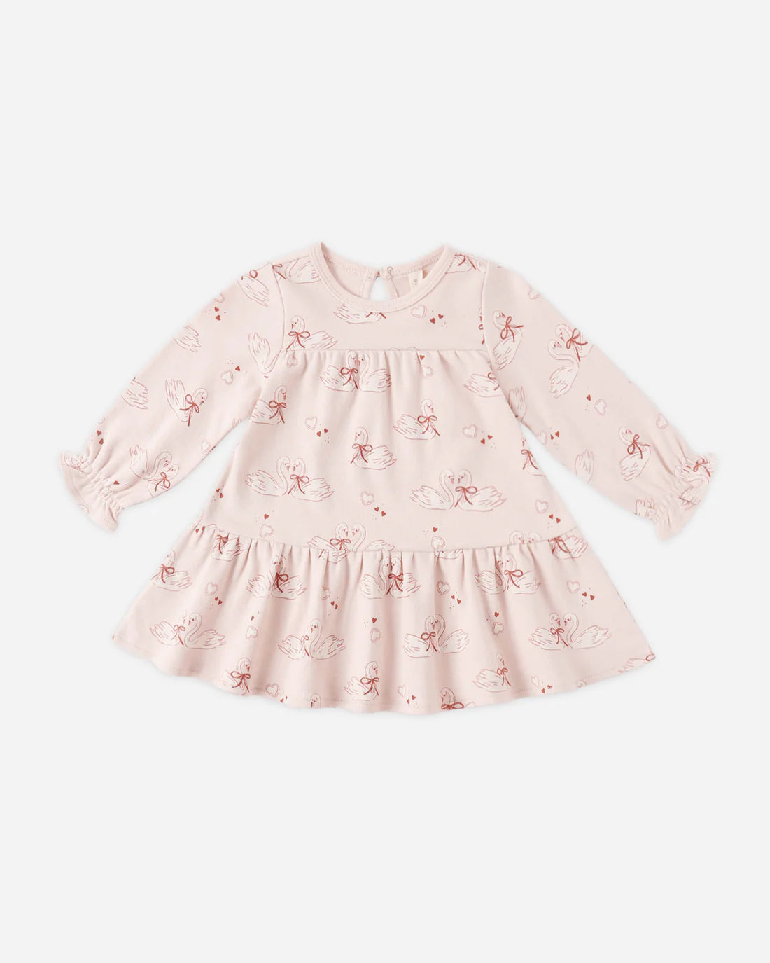 Tiered Jersey Dress Swans
