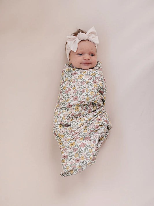 Sunny Petals Muslin Swaddle Blanket