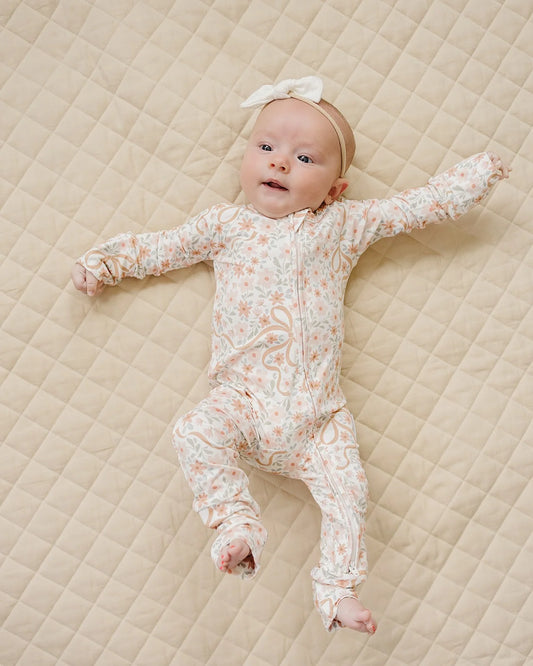Bamboo Zip Romper | Cozy Daisy