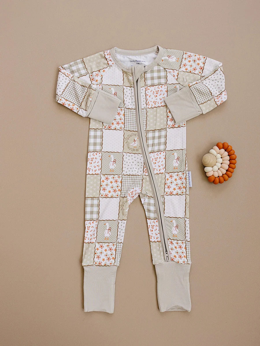 Cottage Goose Bamboo Zip Romper