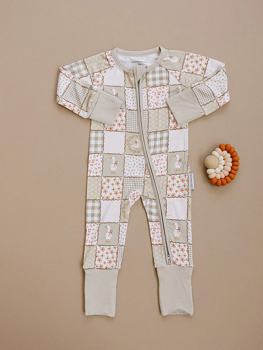 Cottage Goose Bamboo Zip Romper
