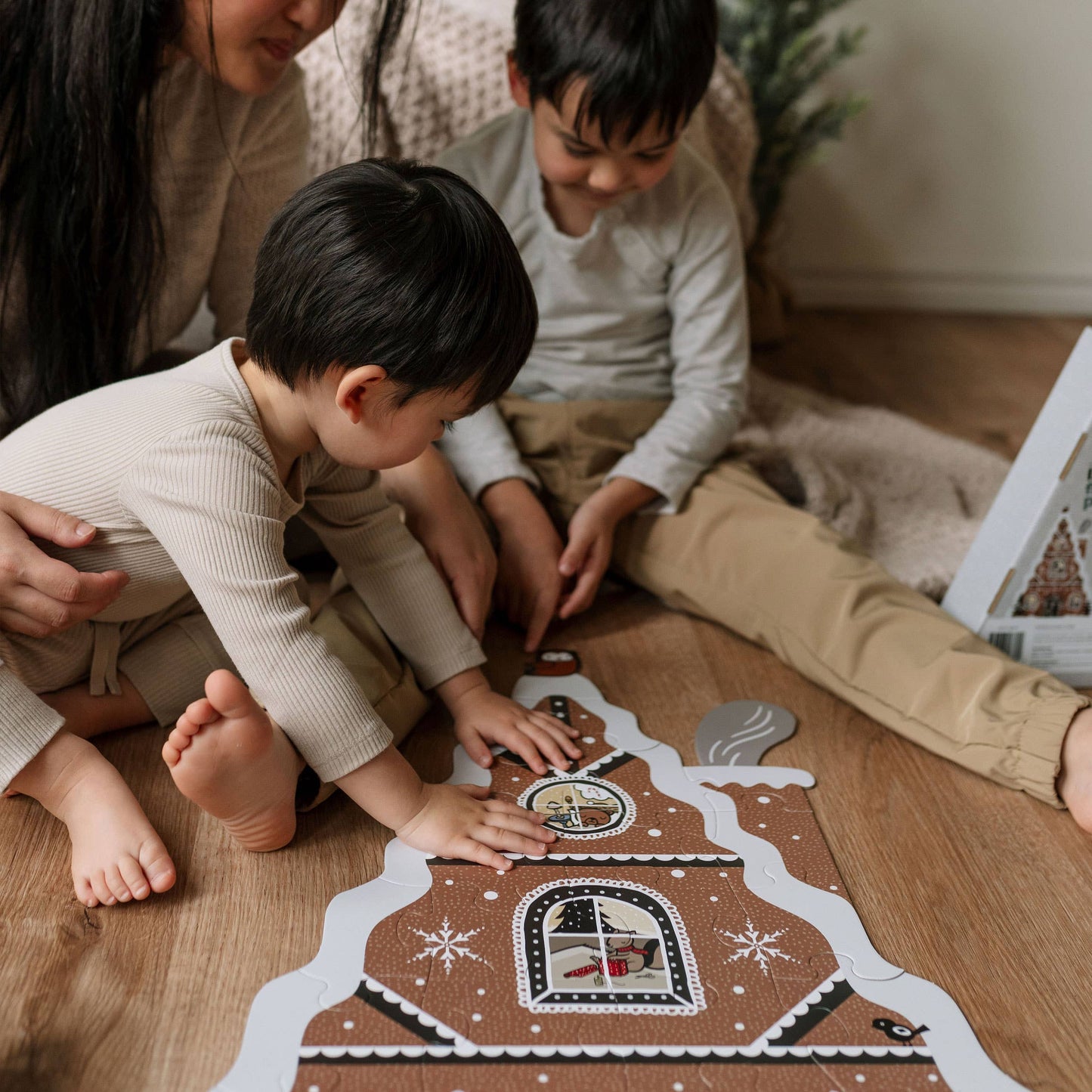 Gingerbread House Holiday Floor Puzzle