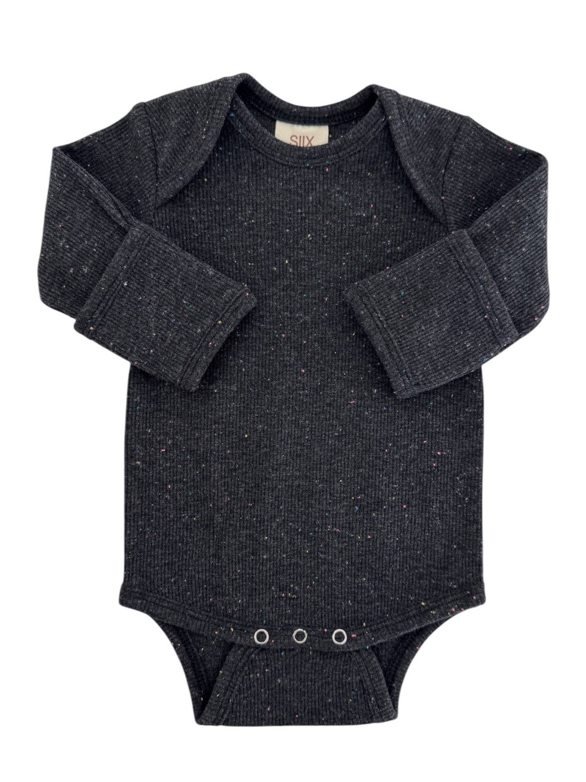 Charcoal Speckle / Long Sleeve Bodysuit