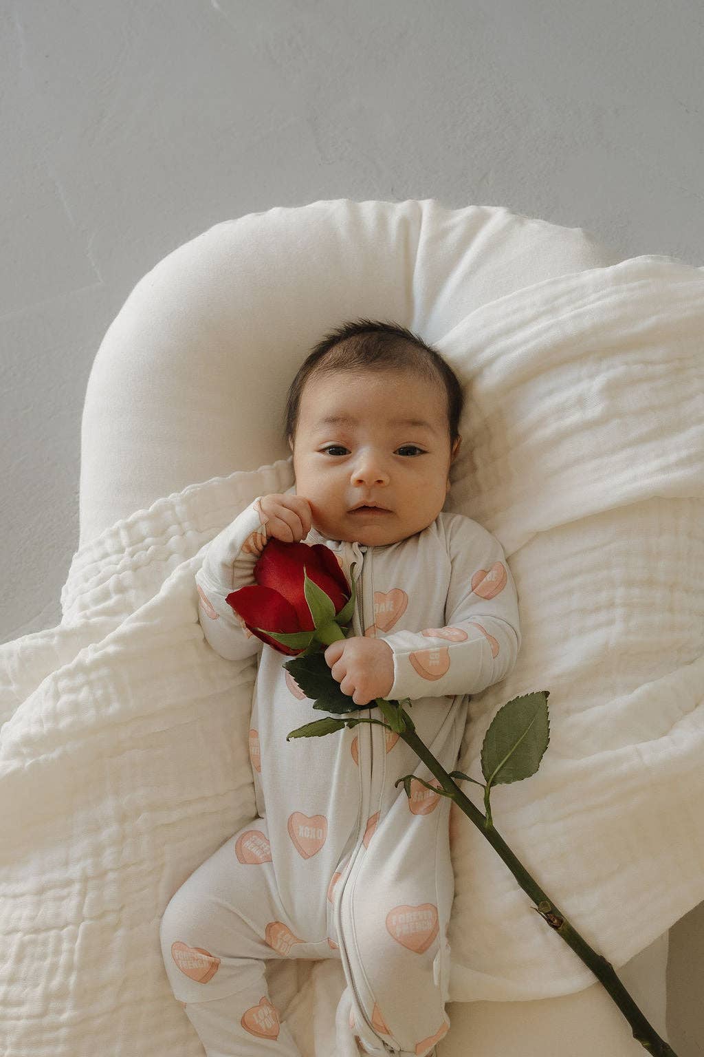 Bamboo Zip Pajamas | Love Notes - Grey