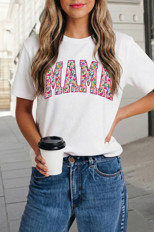Floral MAMA Graphic Tee