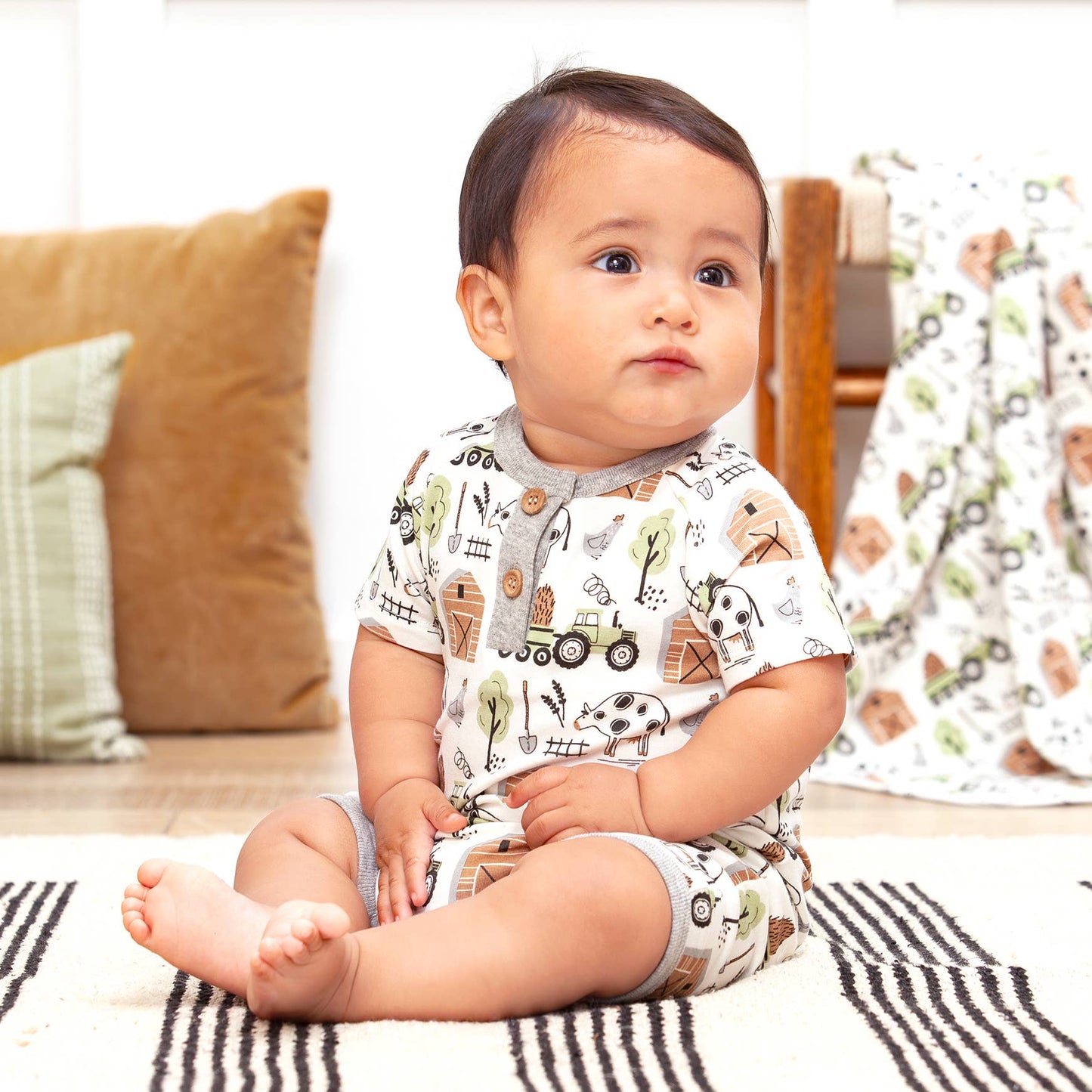 Barnyard Buddies Short Bamboo Romper