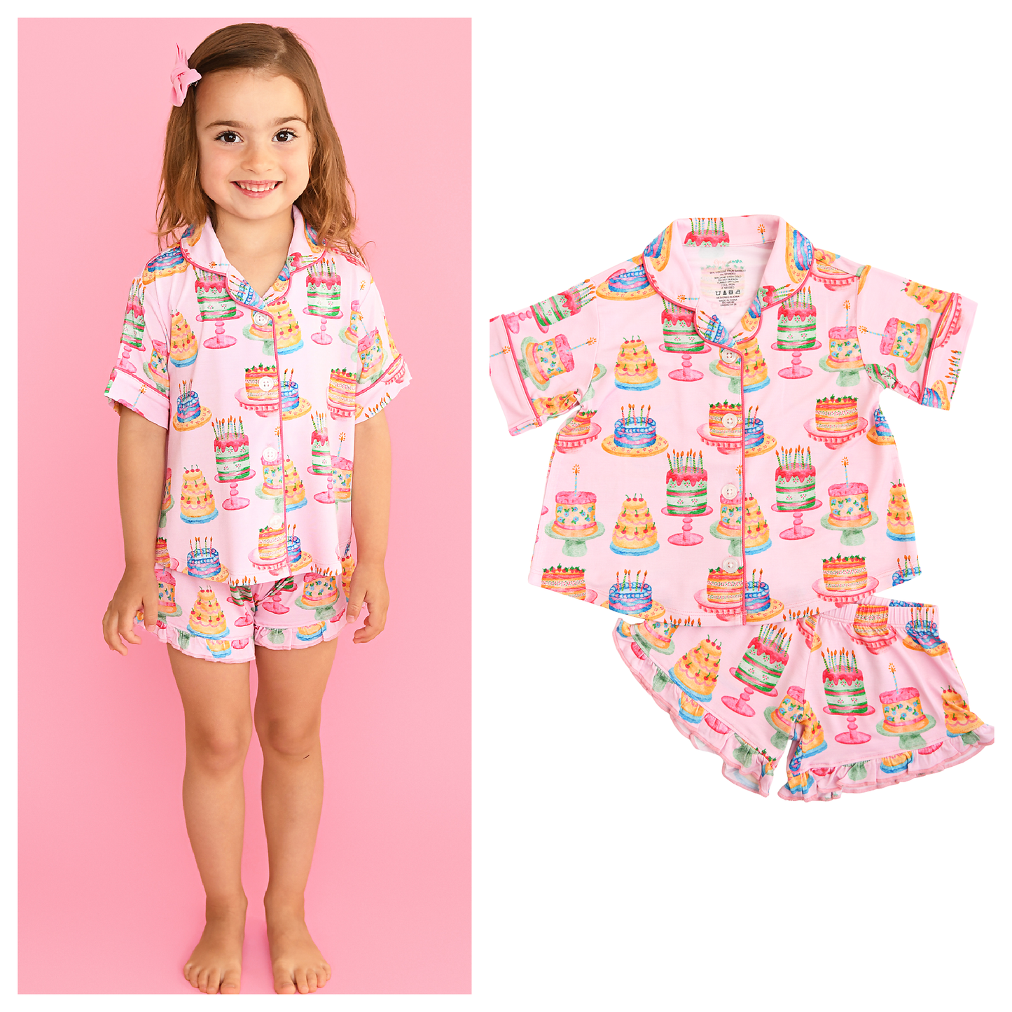 Birthday Ruffle Lounge Short Set