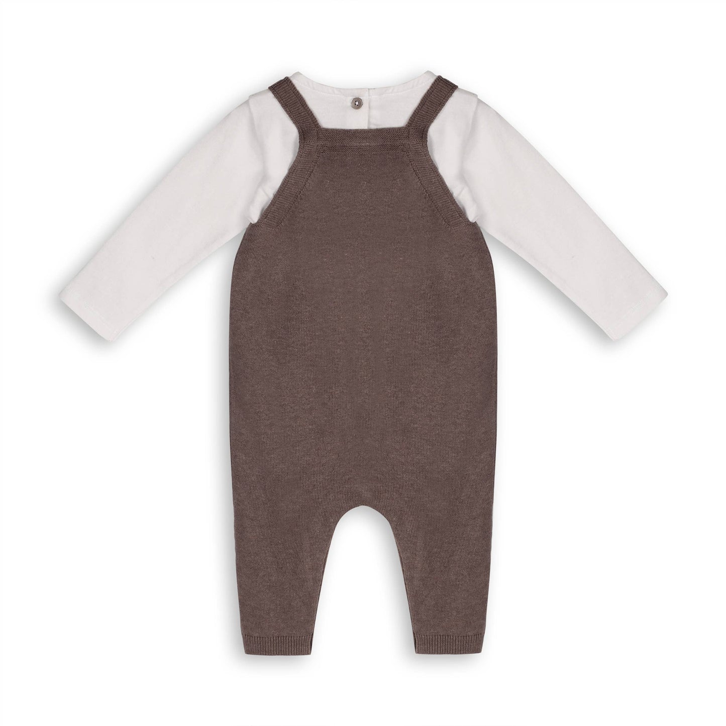Bear Sweater Knit Baby Overall & Bodysuit Set (Organic)