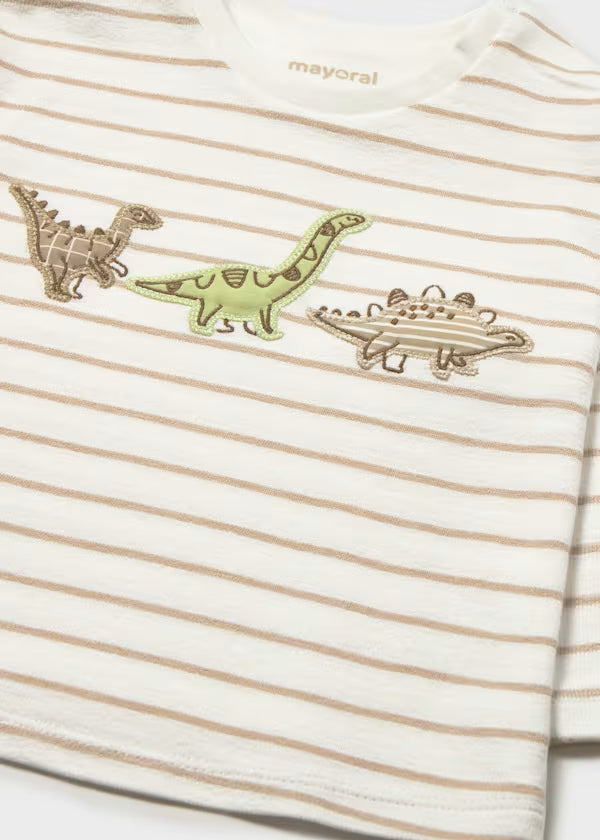 Dino Stripe Long Sleeve T-Shirt