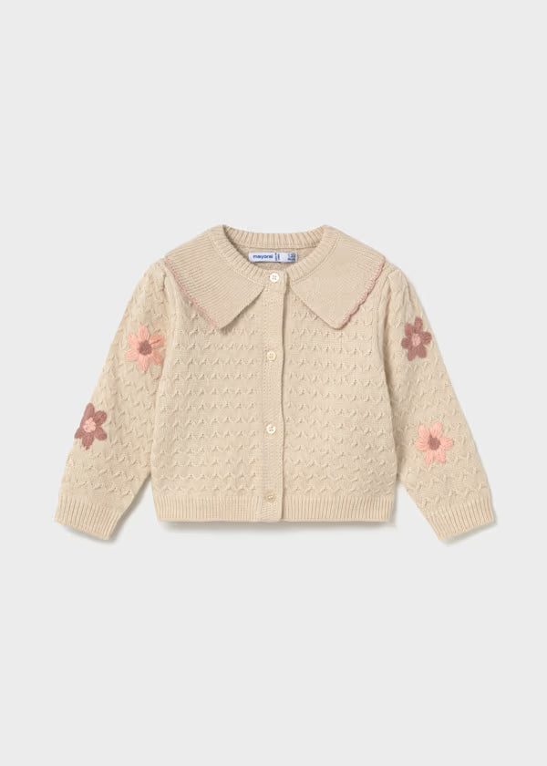 Floral Knit Embroidered Cardigan