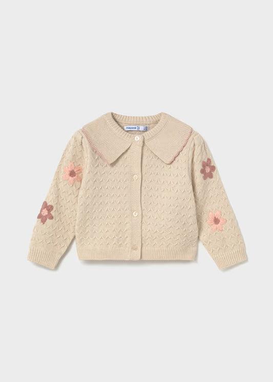Floral Knit Embroidered Cardigan