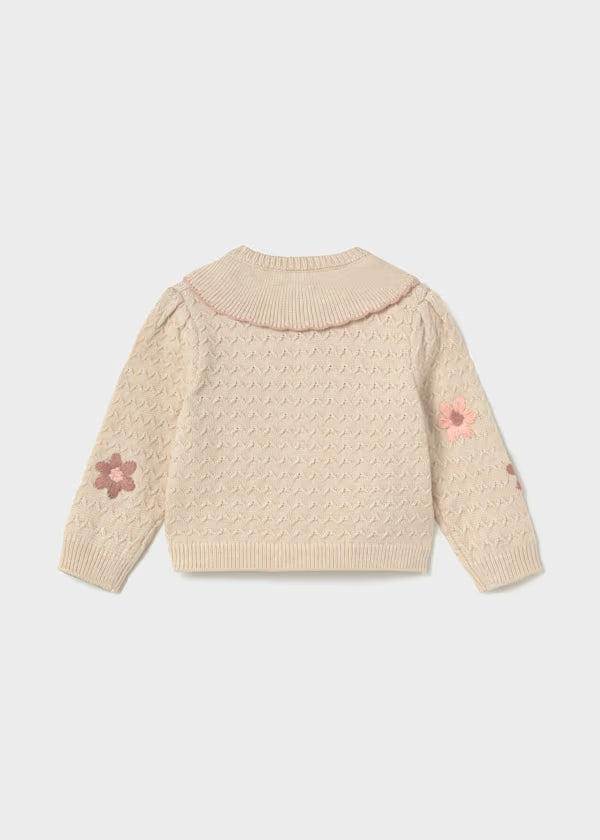 Floral Knit Embroidered Cardigan
