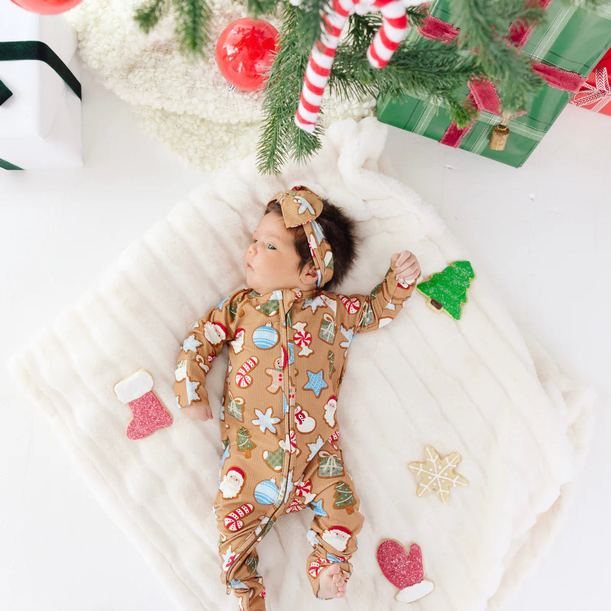 Sugar Cookies Small Ribbed Zipped Romper