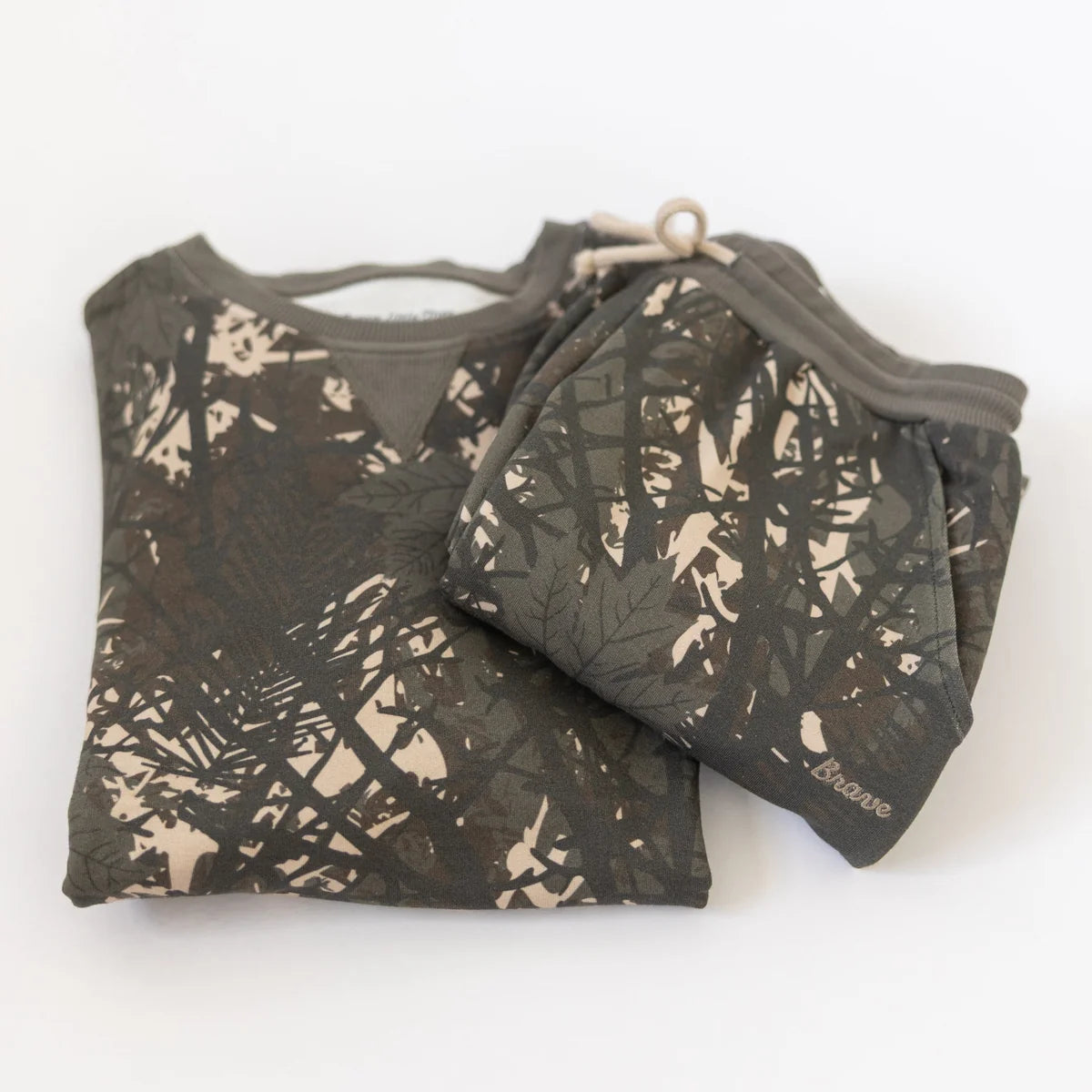 Woodland Camo Bamboo French Terry Pullover
