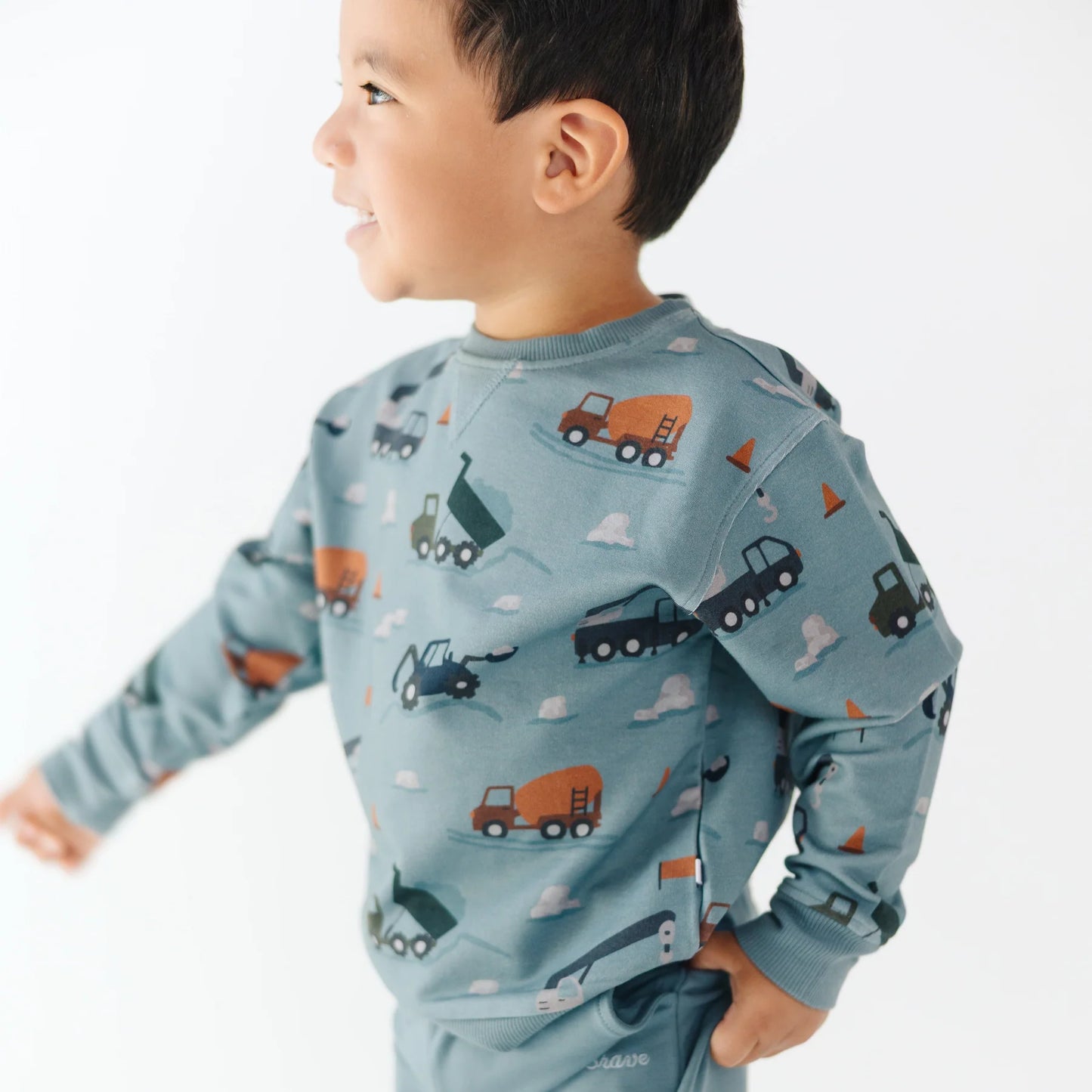 Slate Blue Construction Pullover