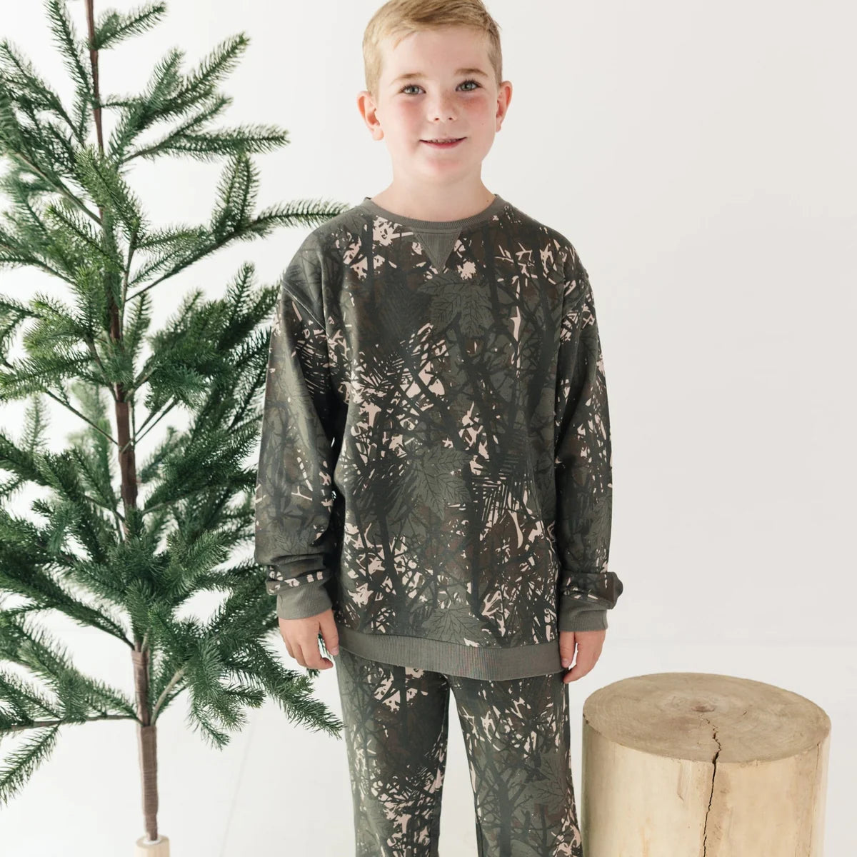 Woodland Camo Bamboo French Terry Joggers