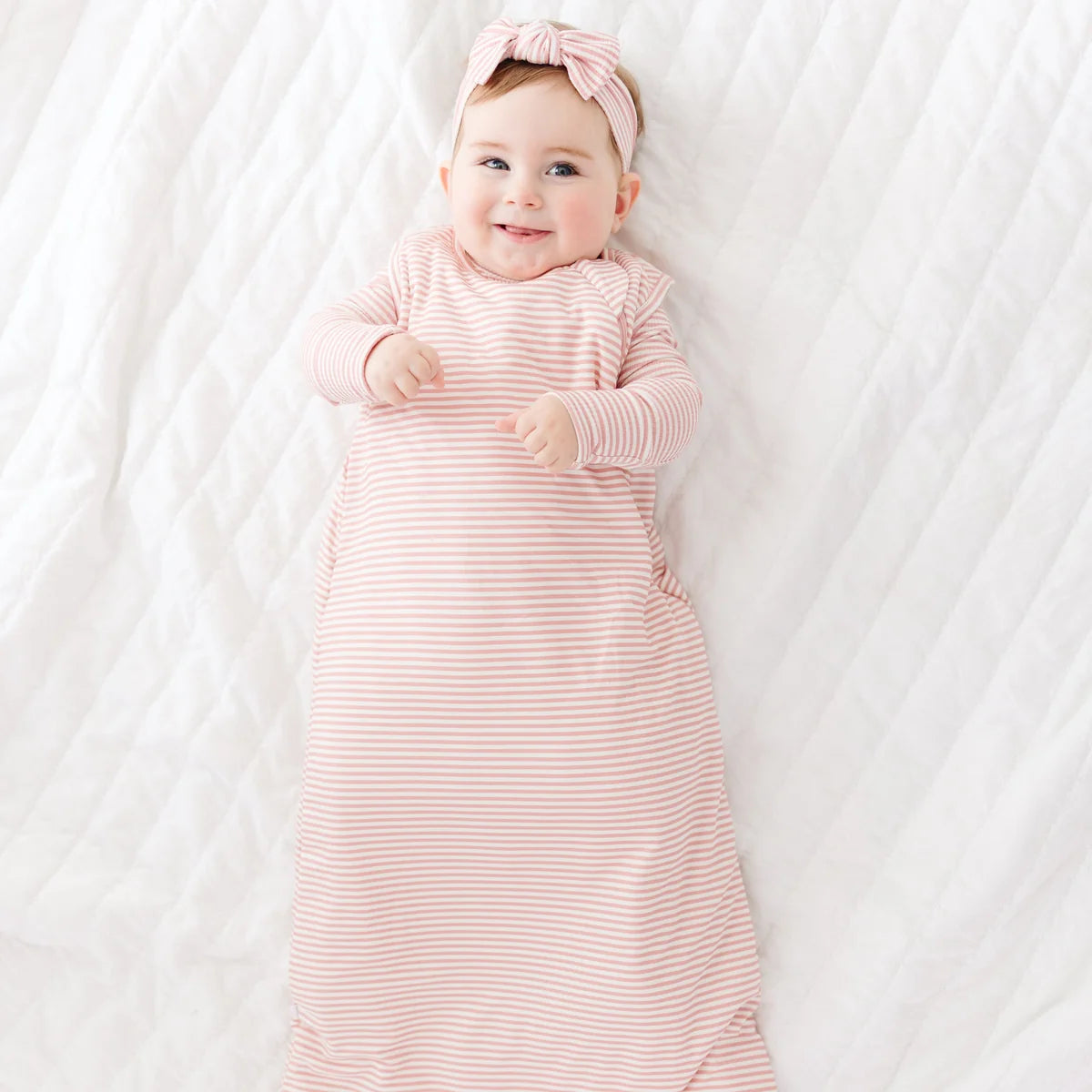 Blush Small Stripe Sleep Sack (1.0 TOG)