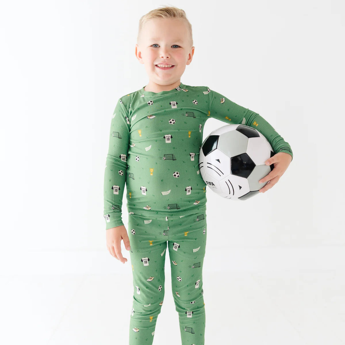 Soccer Small Ribbed Two-Piece Set