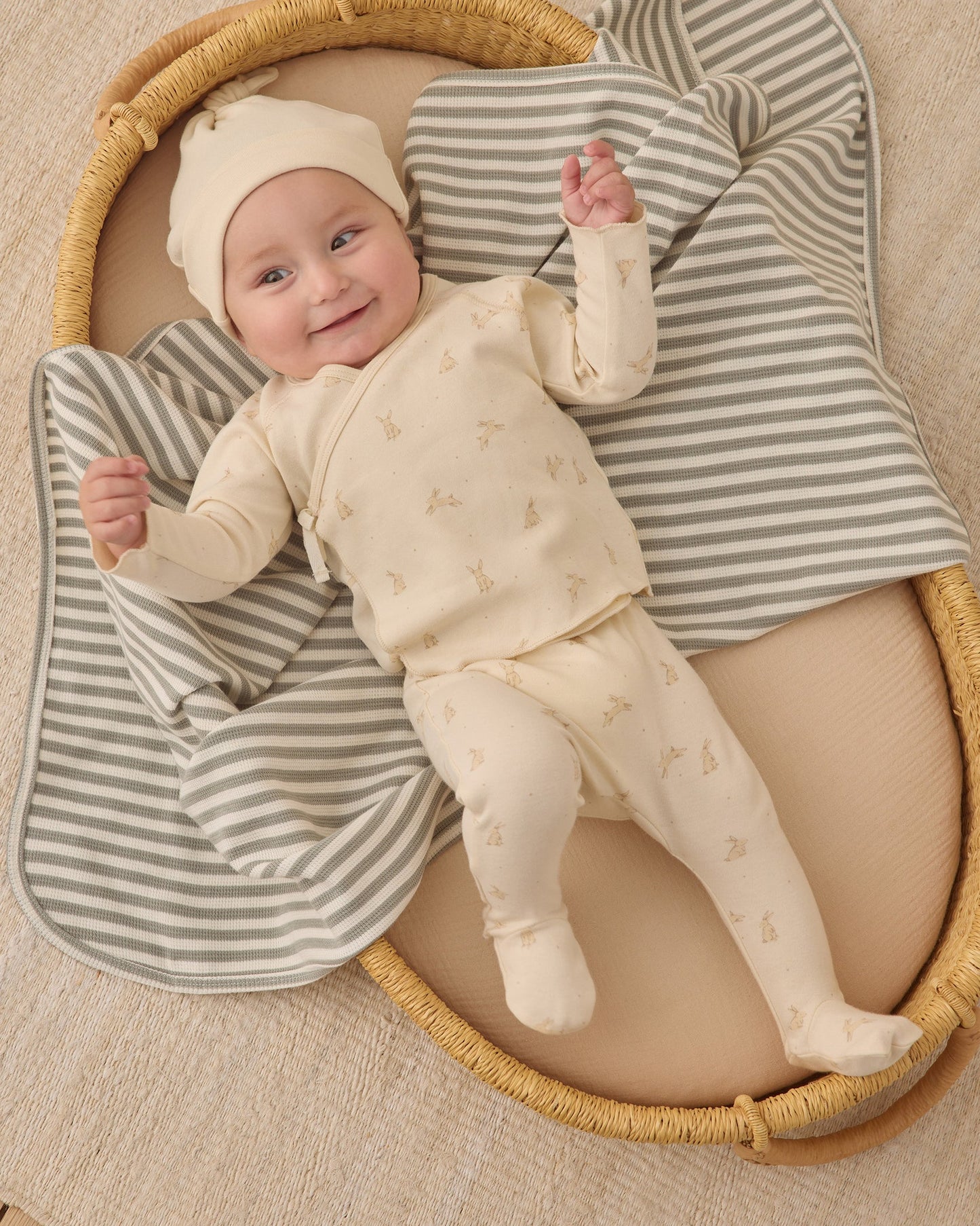 Wrap Top + Footed Pant Set Bunnies