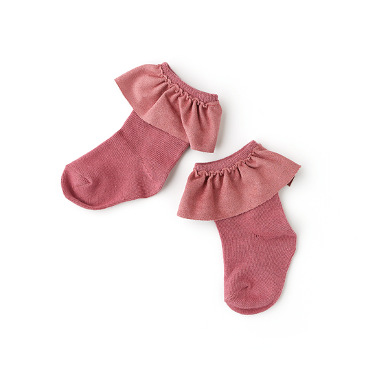 Mauve Ruffle Sock