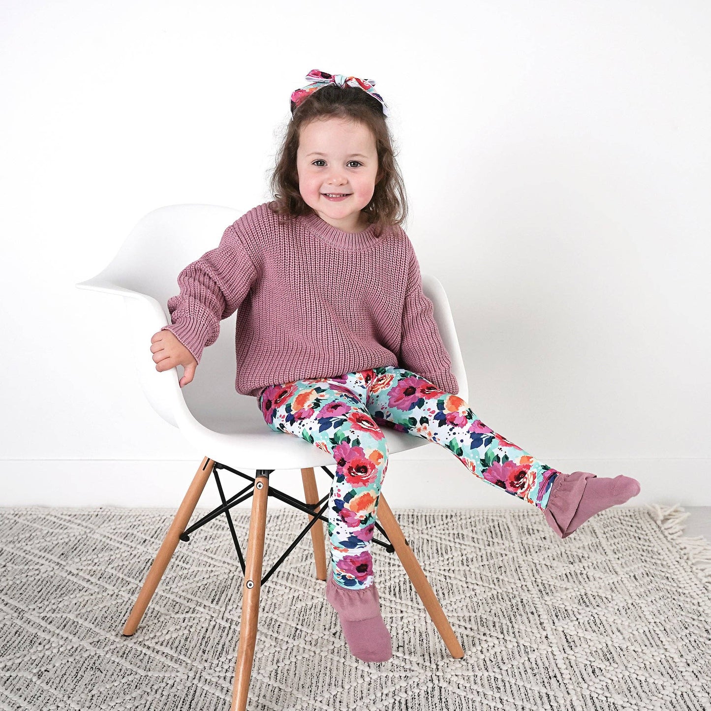 Mauve Ruffle Sock