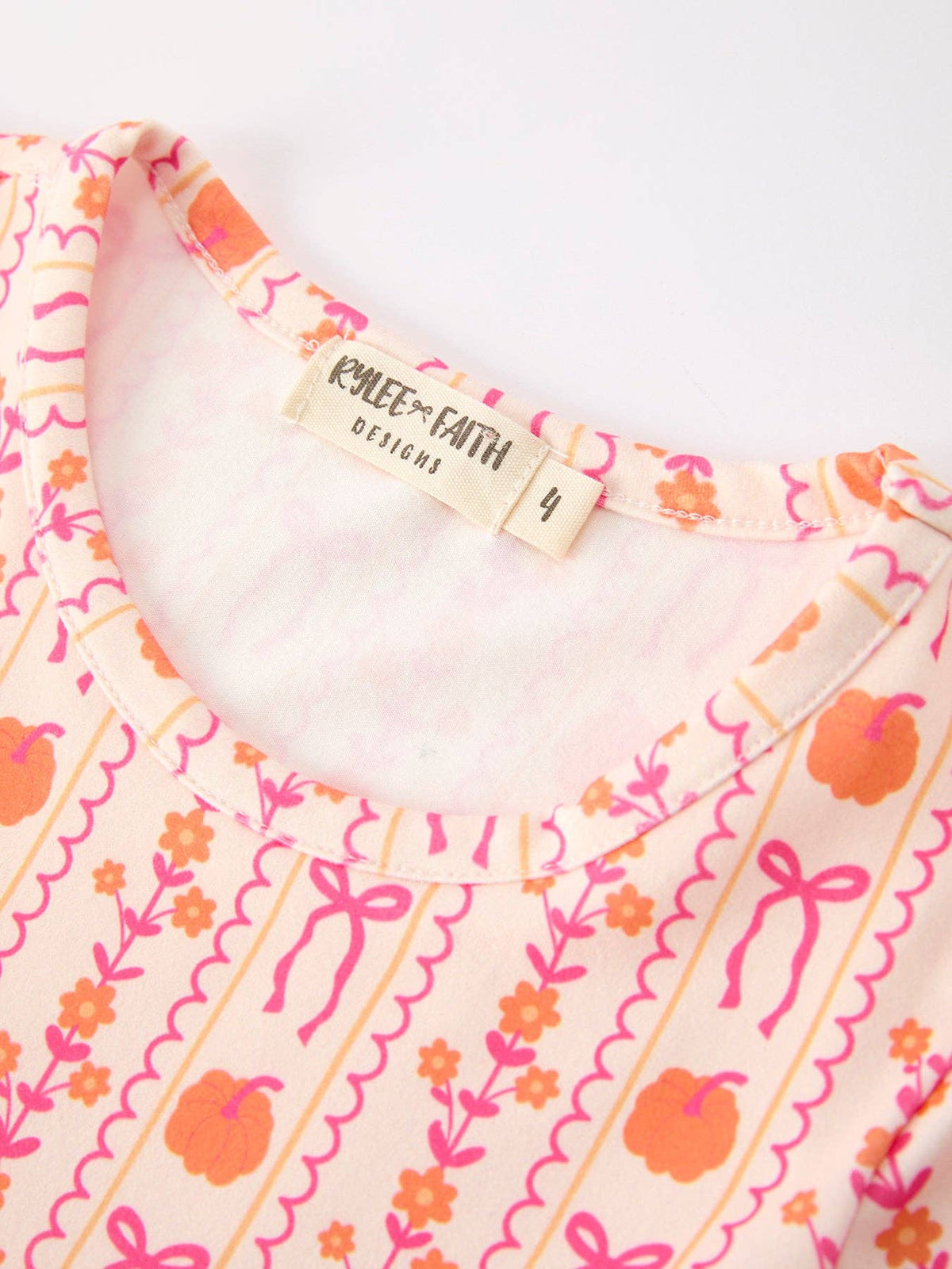 Pumpkin Bow Pocket Girls Dress