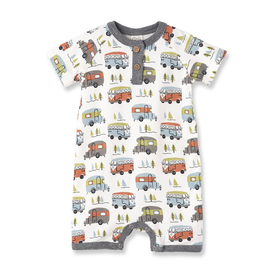 Happy Camper Short Bamboo Romper
